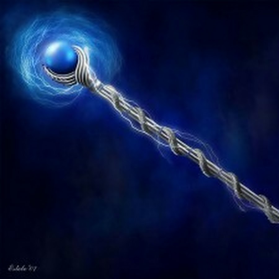 синий посох. посох разъемный. ледяной скипетр. красивый магический посох. синий посох.