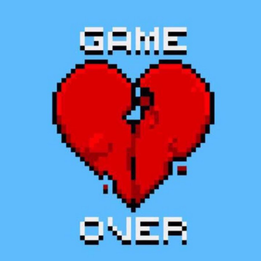 Овер лове. Game over сердце. Game over мультяшный. Game over Love. Гейм овер любовь отношения.
