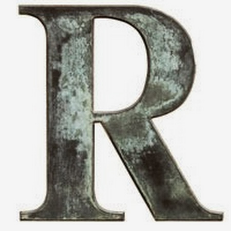 R na. Vs Metal Letters. Grey n Letter.