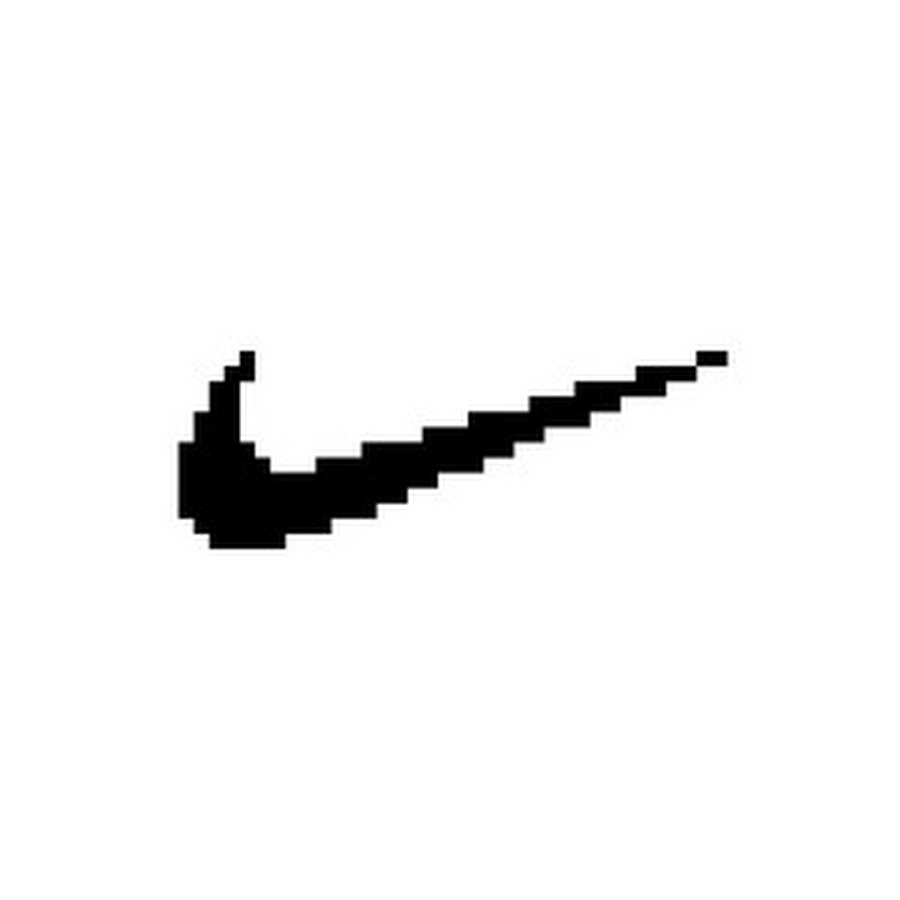 Символ 16 бит. Pixel Nike Swoosh. Знак найк в пикселях. Пиксельный лого найк. Найк пиксель арт.