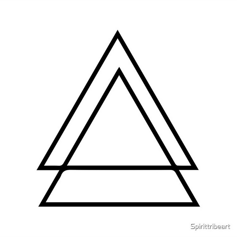 Three triangles. Символ одиночества треугольник.