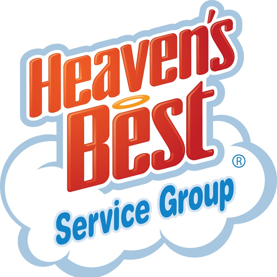 Heaven is better. Carpet washing logo. Carpet Cleaning logo.