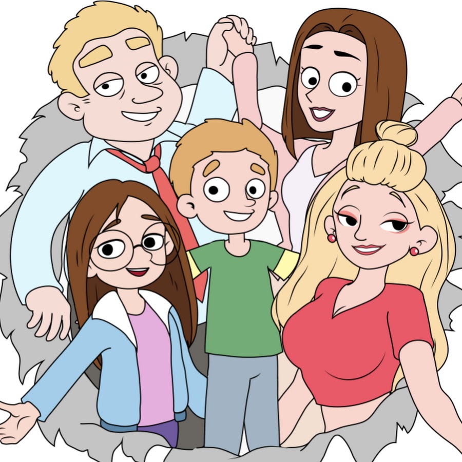 perfect family picture cartoon