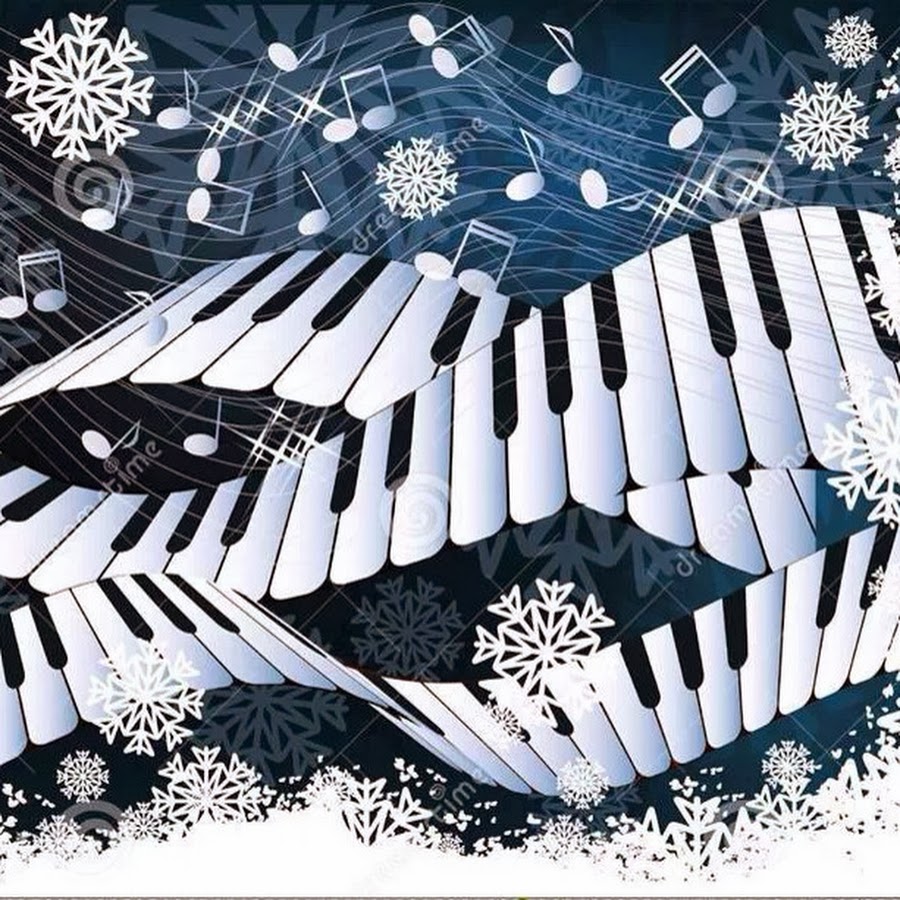 Зима музыка автор. Фортепиано новый год. Новогодние открытки с роялем. Рояль новый год. Музыкальная зима.