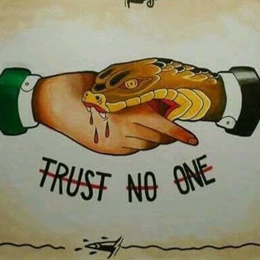 Trust no one тату эскиз